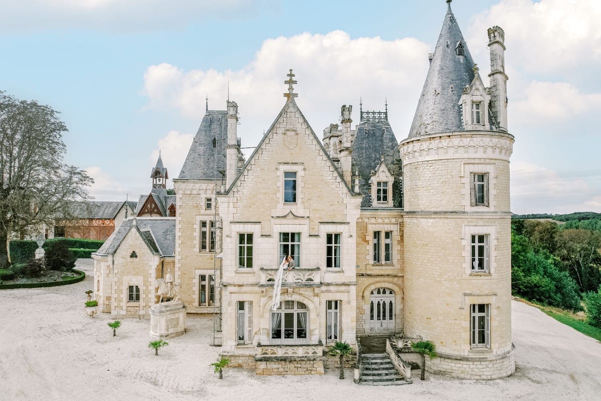 Ivory Lace and Garden Florals at Chateau de Londigny, Nouvelle-Aquitaine